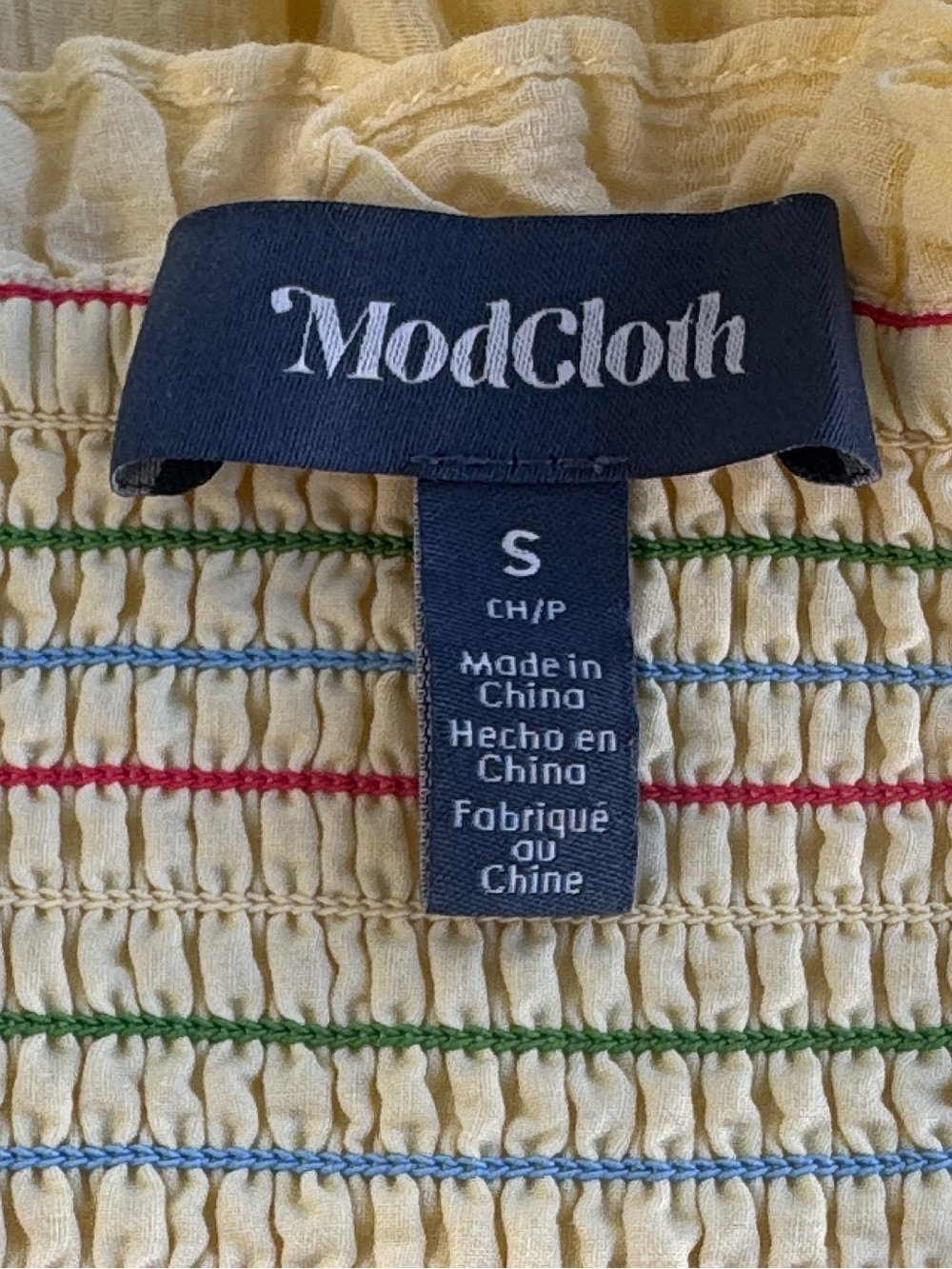 ModCloth Smocked Tie-Shoulder Midi Dress Yellow Size S - Picture 8 of 12